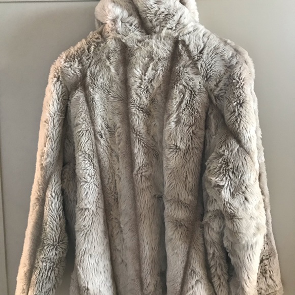 Vintage faux fur coat, sz L - Picture 3 of 4